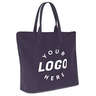 Large Wide 100% Cotton Canvas Zippered Tote Bag