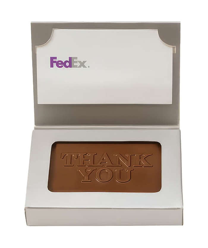Embossed Chocolate Bar with Business Card Gift Box