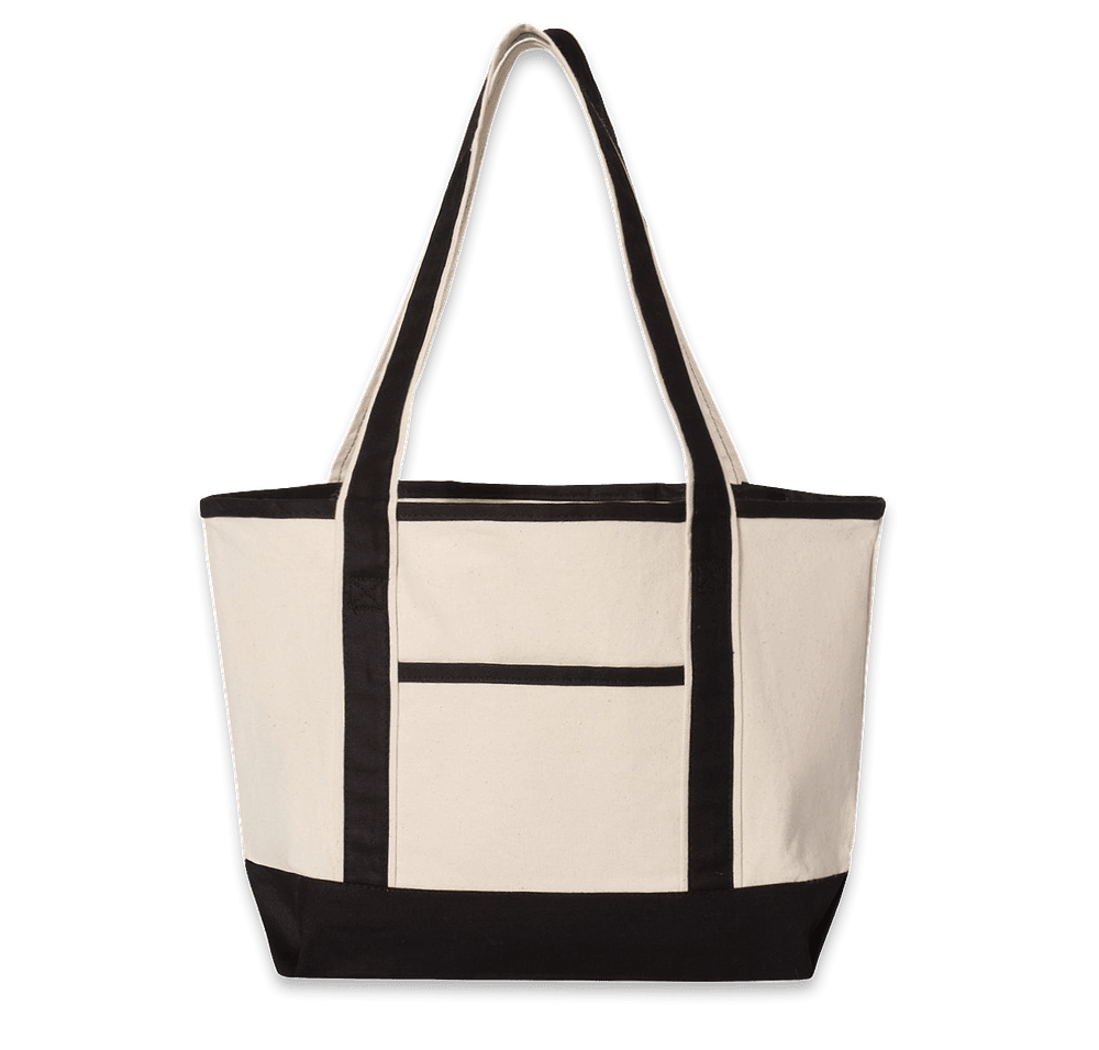 Embroidered Deluxe Cotton Canvas Tote Bag