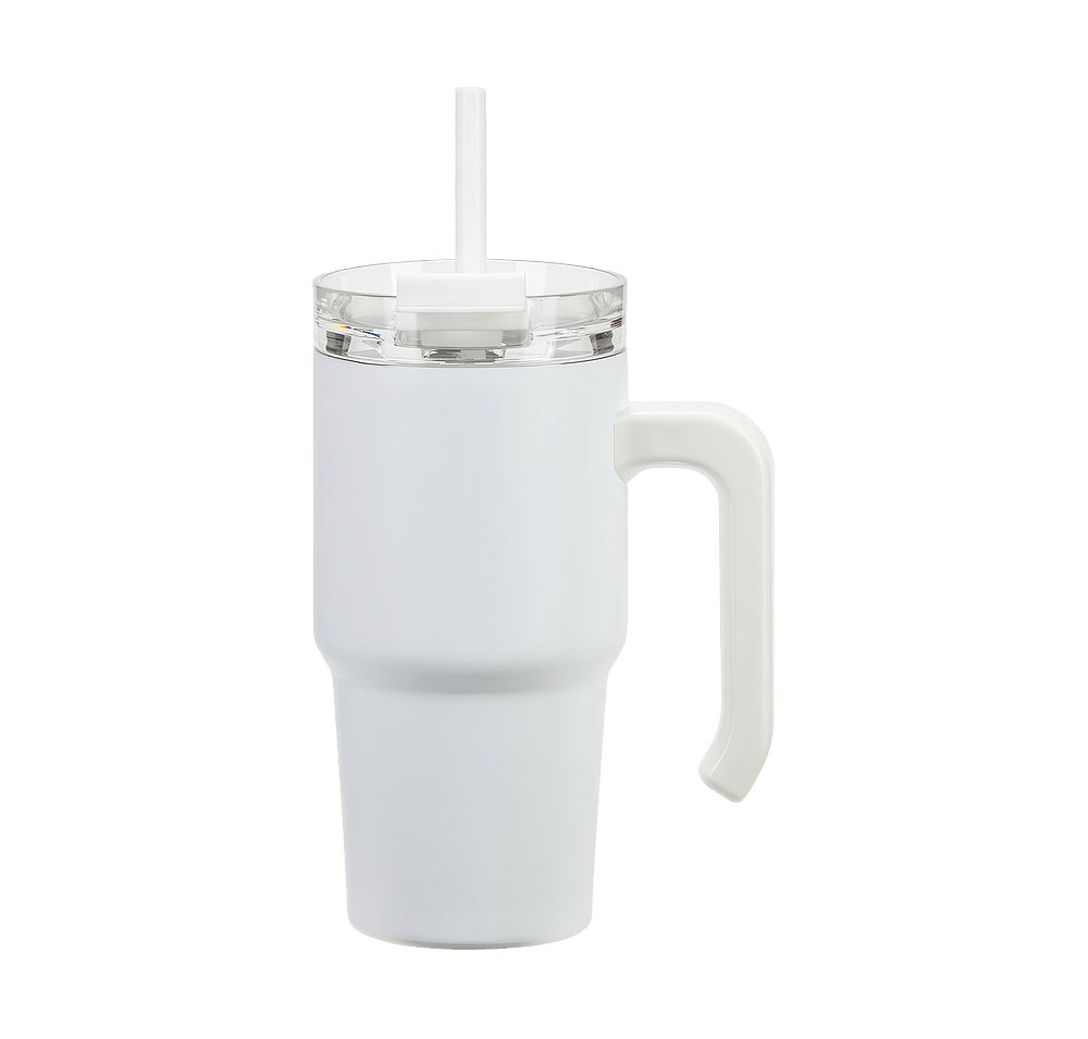 Full Color 20 oz. Millenium Stainless Steel Insulated Travel Mug with Straw-default