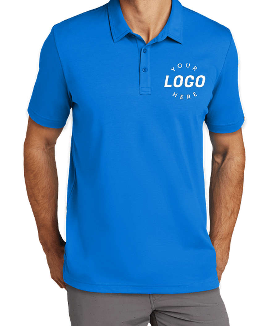 TravisMathew Oceanside Solid Performance Polo - Printed in Classic Blue