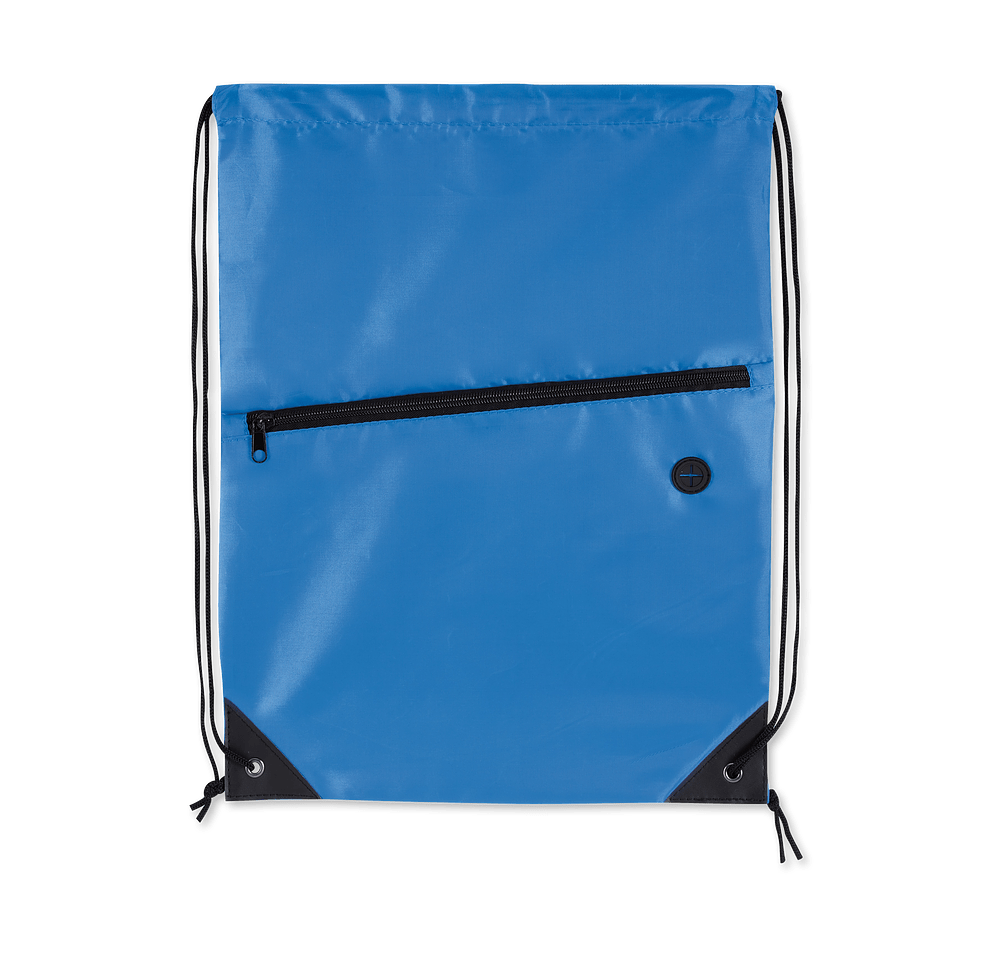 Full Color Front Zip Drawstring Bag-default