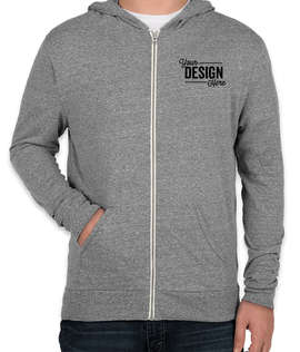 Canada - Threadfast Tri-Blend Full Zip T-shirt Hoodie - Color: Grey Triblend