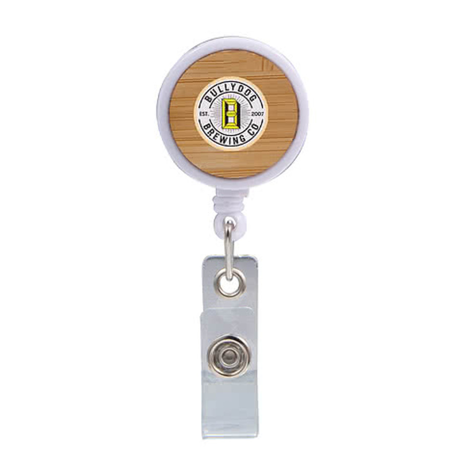 Full Color Bamboo Badge Holder in NATURAL