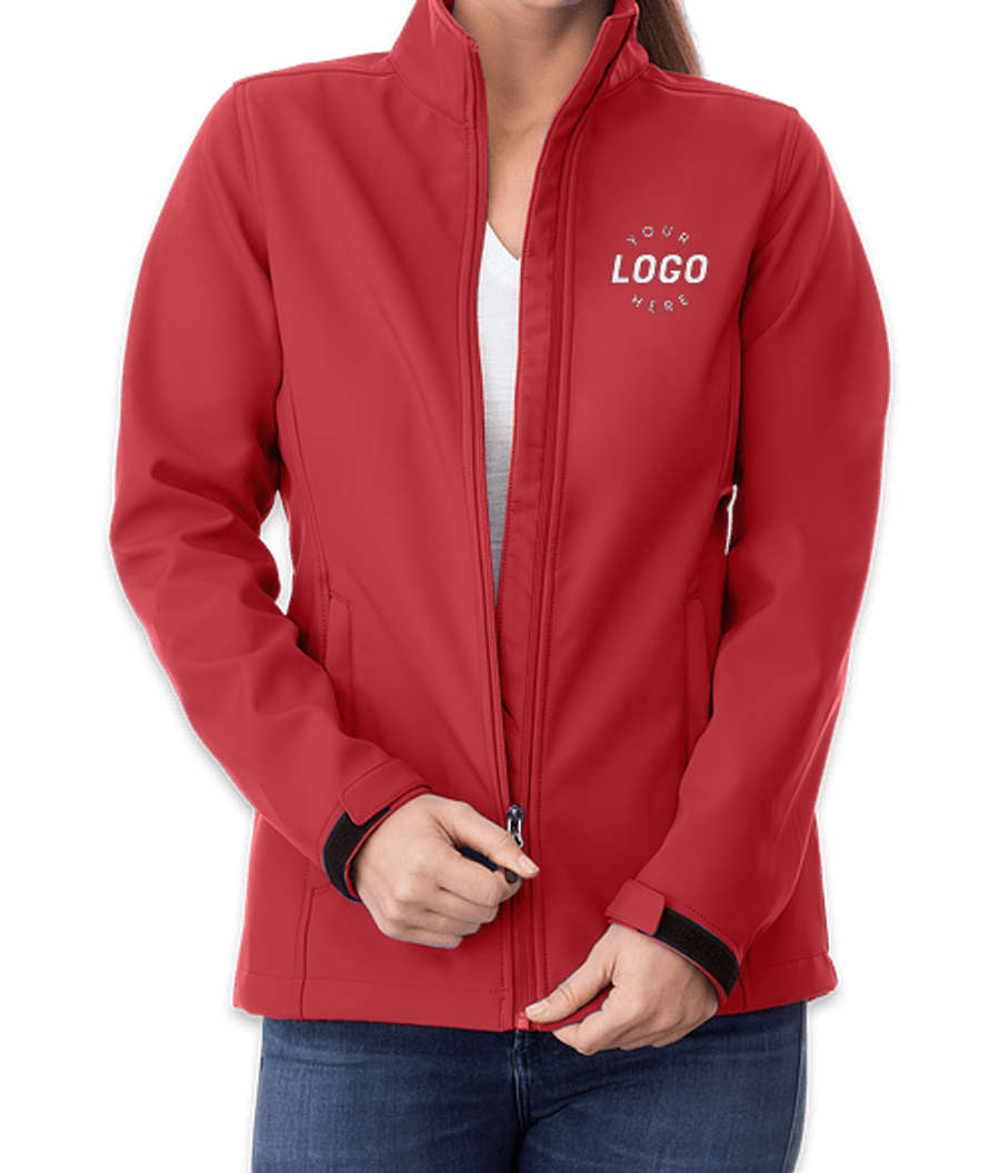 Elevate Women's Maxson Stretch Soft Shell Jacket in Team Red