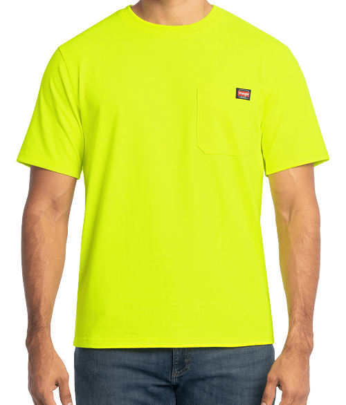 Wrangler Workwear Heavyweight Pocket T-shirt - Printed in Yellow
