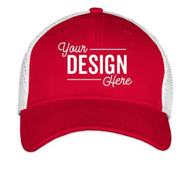 New Era 39THIRTY Stretch Fit Mesh Hat - Color: Scarlet Red / White