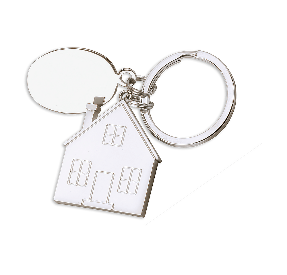 Laser Engraved House Tag Keychain-default