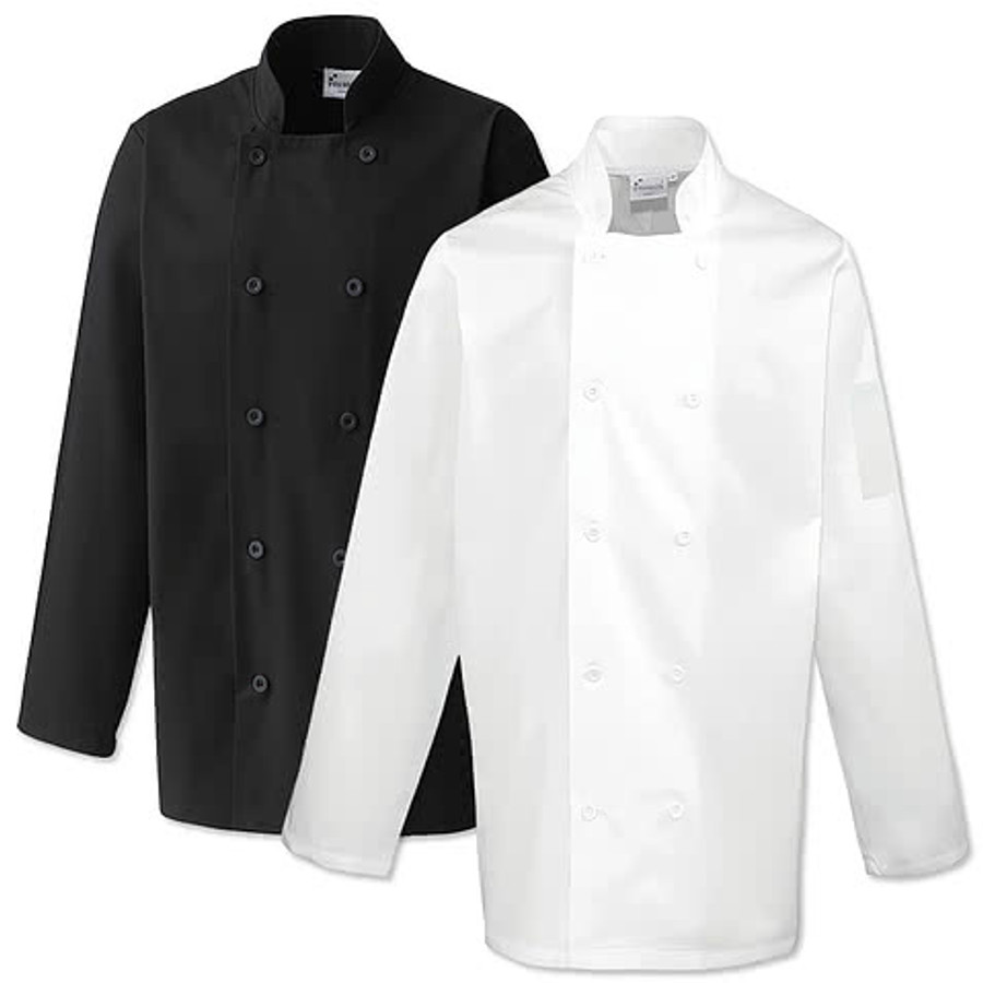 Artisan Collection Sustainable Long Sleeve Chef's Jacket - Embroidered in White