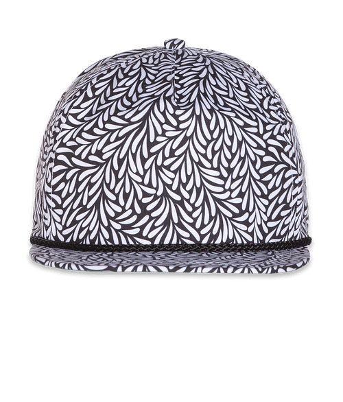 Imperial Aloha Rope Baseball Hat - Printed in Throwback Black