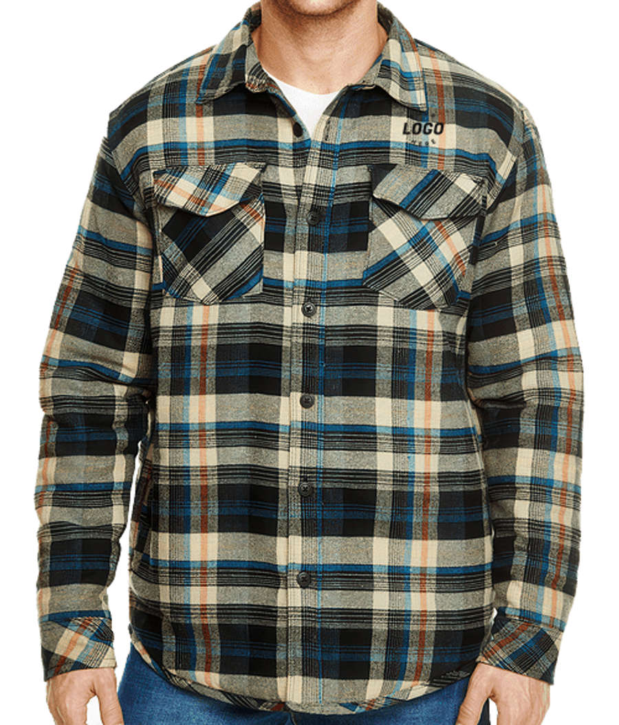 Burnside Quilted Flannel Jacket in Khaki
