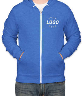 Bella + Canvas Ultra Soft Zip Hoodie - Color: Heather True Royal