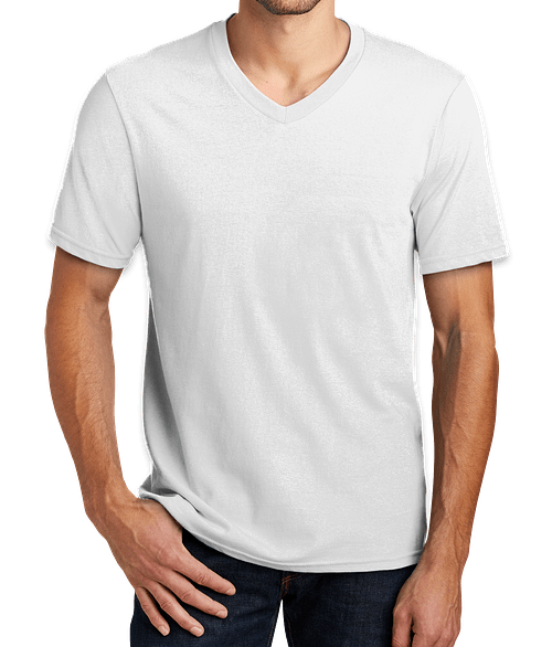 District V.I.T. V-Neck T-shirt in White