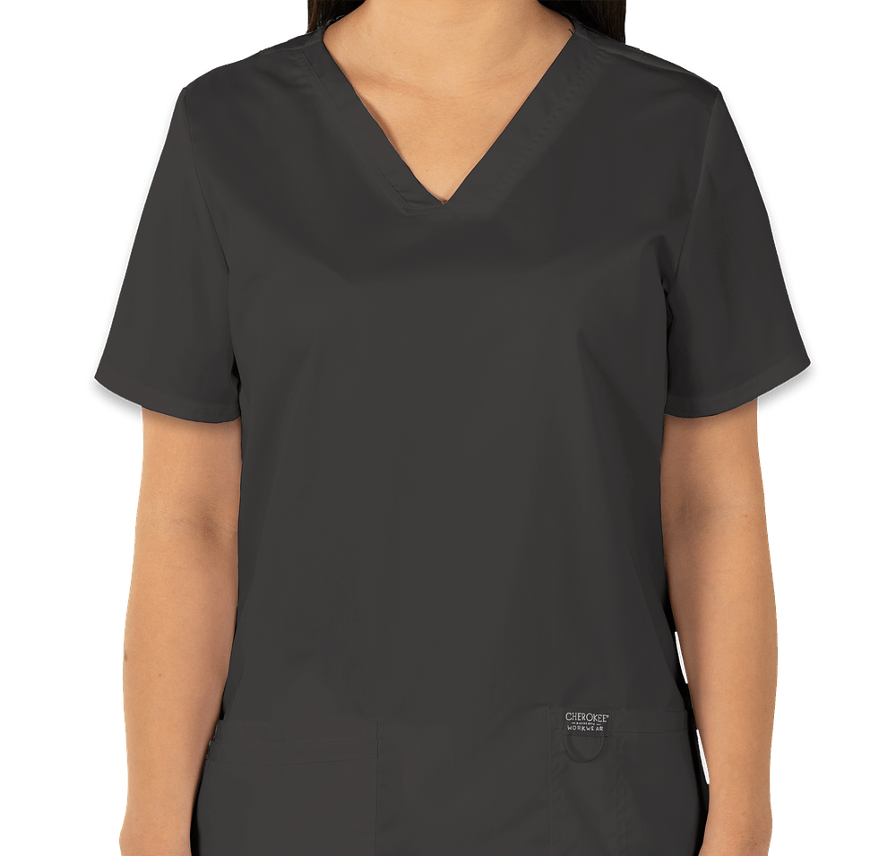 Cherokee Workwear Revolution Women's V-Neck Scrub Top - Embroidered-default