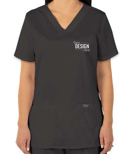 Cherokee Workwear Revolution Women's V-Neck Scrub Top - Color: Pewter