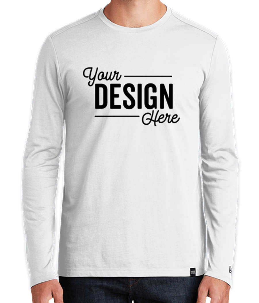 New Era Heritage Blend Long Sleeve T-shirt in White