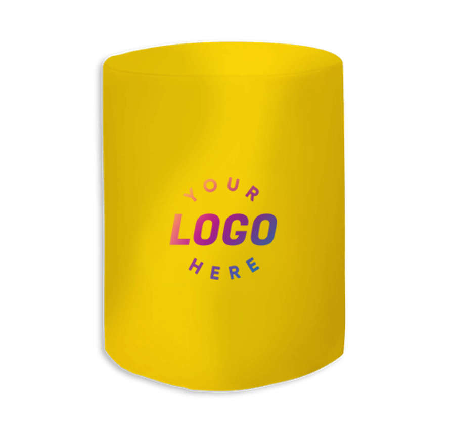 Full Color 2.6' Bar-Height Fitted Round Throw Tablecloth in Lemon