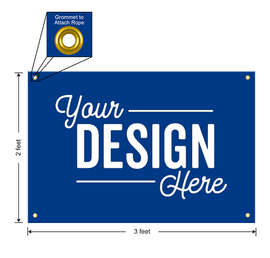 Full Color 3' x 2' Vinyl Banner - Color: Royal Blue