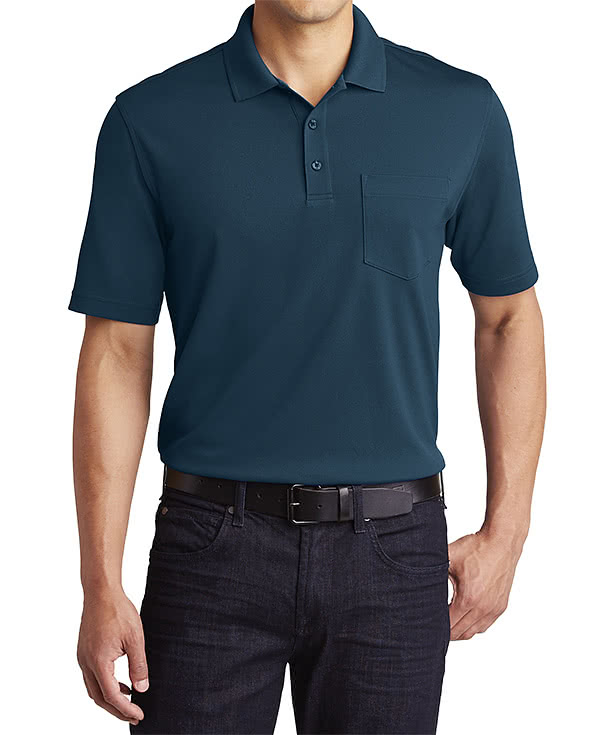 Port Authority Dry Zone Micro-Mesh Pocket Polo