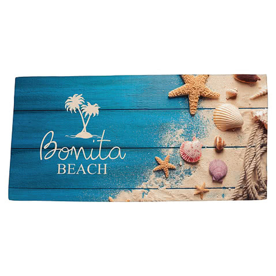 Full Color Boardwalk Microfiber Beach Towel