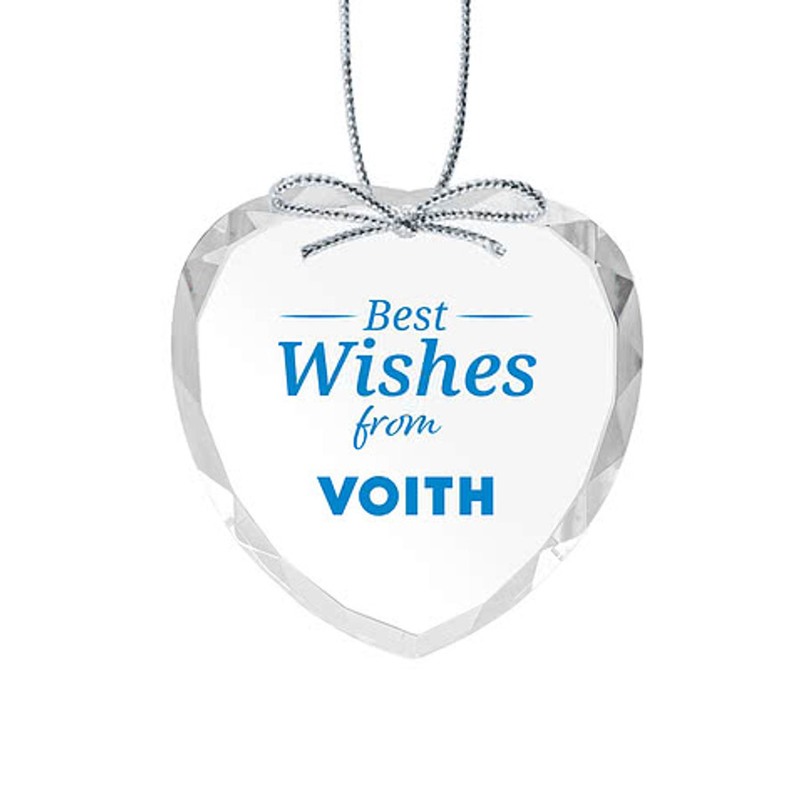 Optical Crystal Heart Ornament in Clear