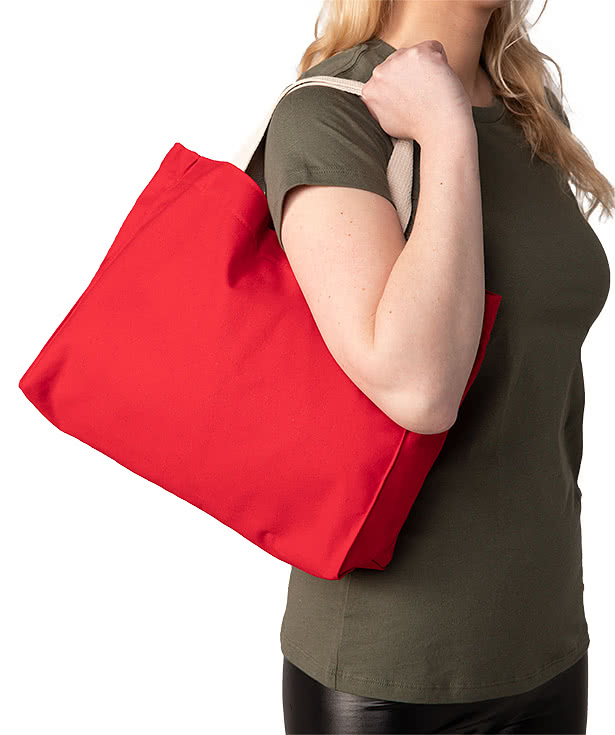 【AAKE】COTTON BIG TOTE BAG Custom Bayside USA-Made Medium Gusseted 100% Cotton Canvas
