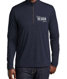 Sport-Tek Endeavor Quarter Zip Performance Shirt - Color: Deep Navy Heather