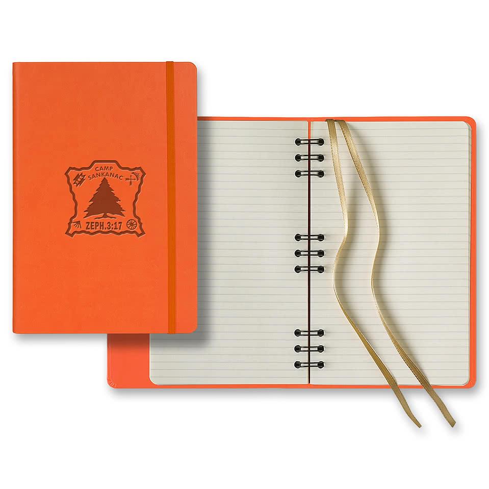 Castelli Debossed Tucson Hybrid Medio Hard Cover Spiral Notebook