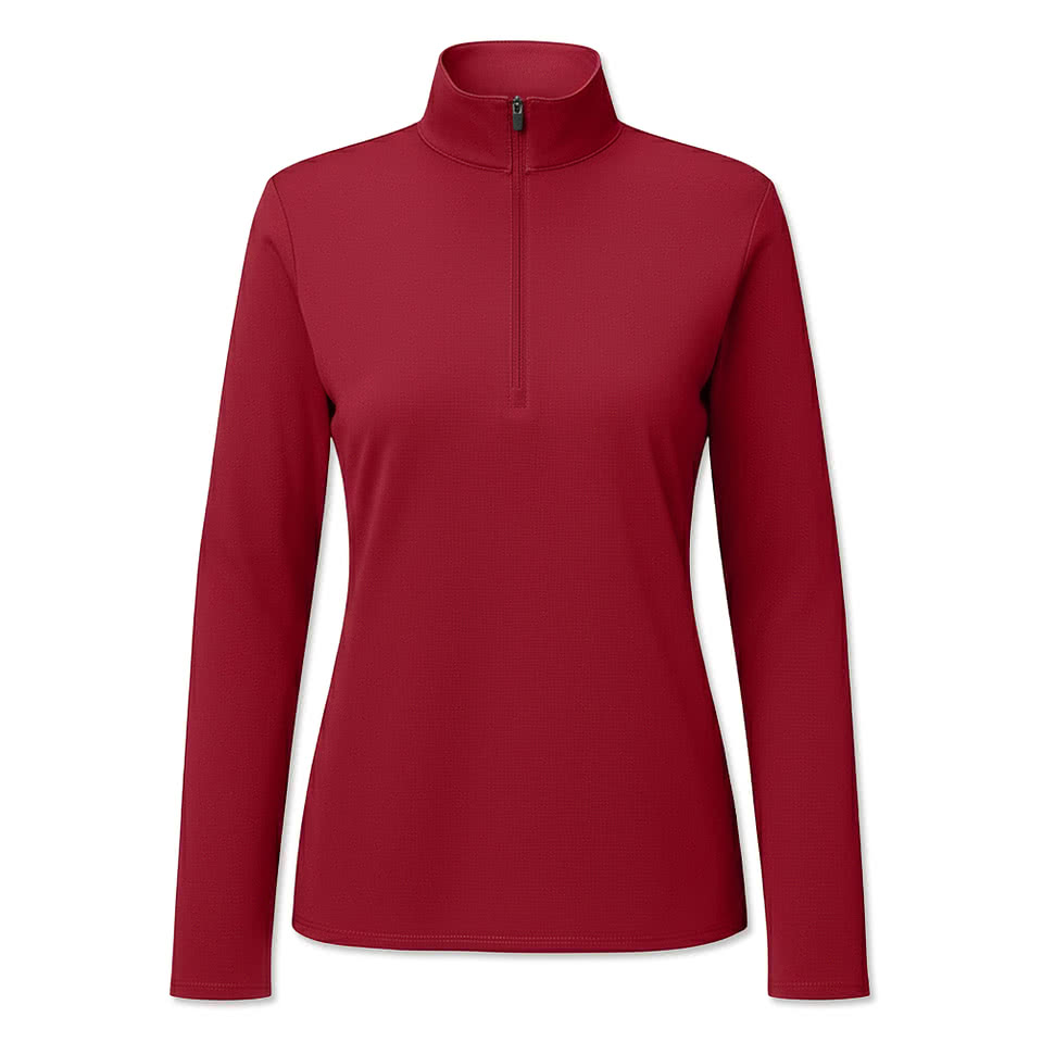 Sport-Tek Women's Sport-Wick Micro Pique Quarter Zip Performance Shirt