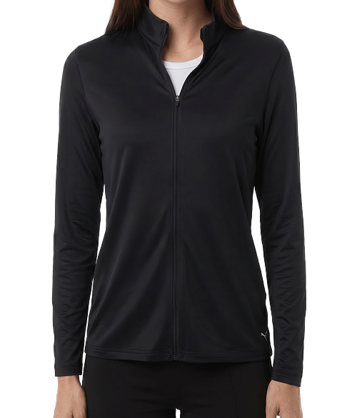 Puma Golf Women's Icon 2.0 Recycled Performance Full Zip Jacket in Puma Black