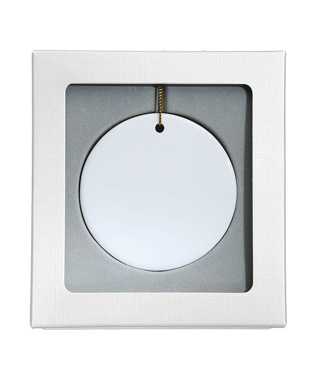 3" Round Ceramic Ornament