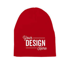 Yupoong Solid Beanie - Color: Red