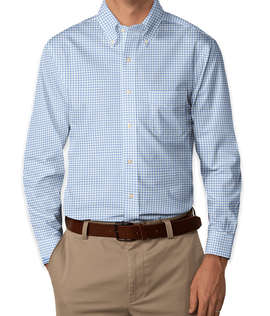 Brooks Brothers Non-Iron Gingham Button Down Dress Shirt - Color: Vista Blue / White (VstBluWt)
