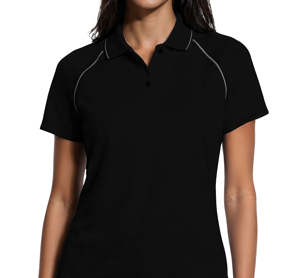 Blue Generation Women’s Performance Contrast Piping Polo - Printed-default