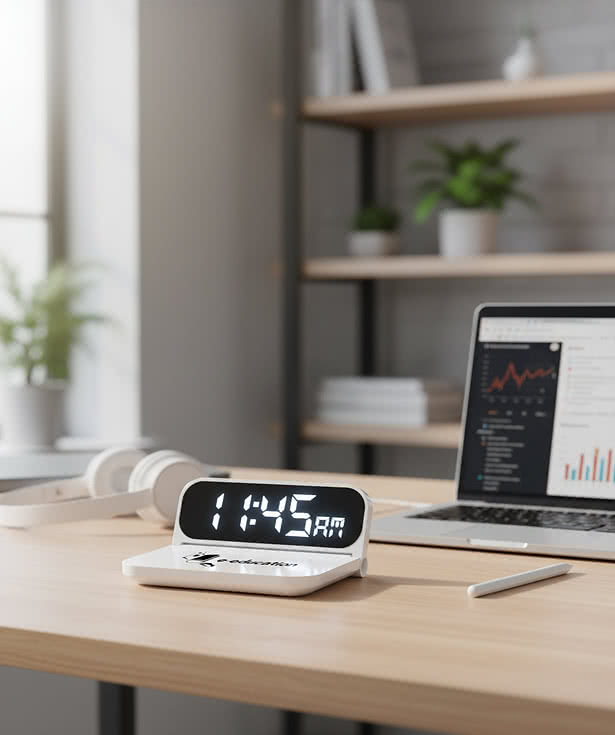 15W Cork Wireless Charger & Digital Clock