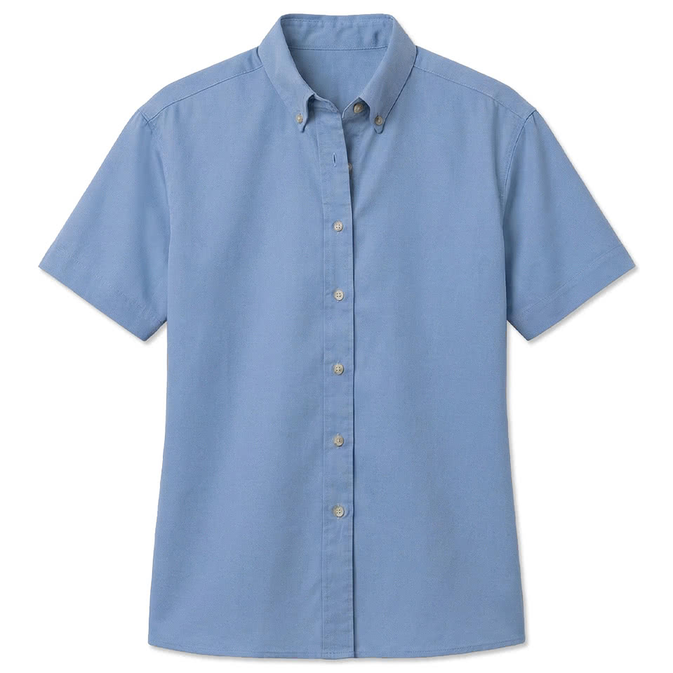 Blue Generation Women’s 100% Cotton Twill Short Sleeve Shirt