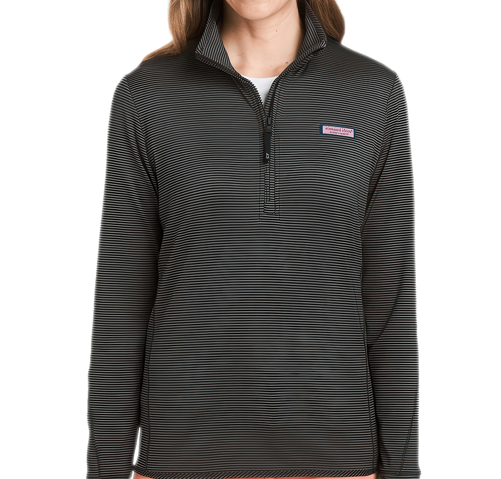 Vineyard Vines Women's Microstripe Sankaty Half Zip Pullover-default