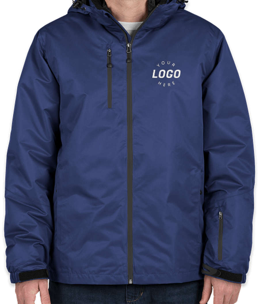 Port Authority 3-in-1 Waterproof Vortex System Jacket - Embroidered in Night Sky Blue / Black