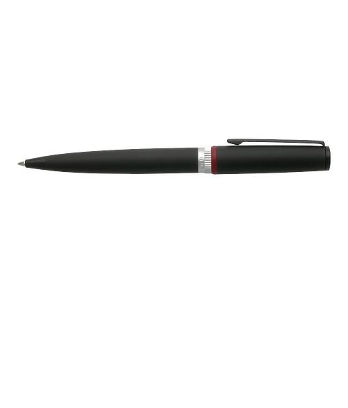 Hugo Boss Laser Engraved Gear Ballpoint Pen (blue ink) in Black
