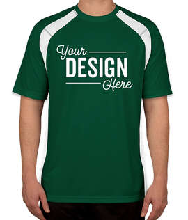Sport-Tek Colorblock Performance Shirt - Color: Forest / White