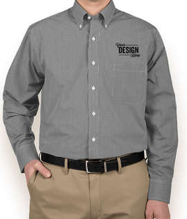 Van Heusen Gingham Dress Shirt - Color: Black