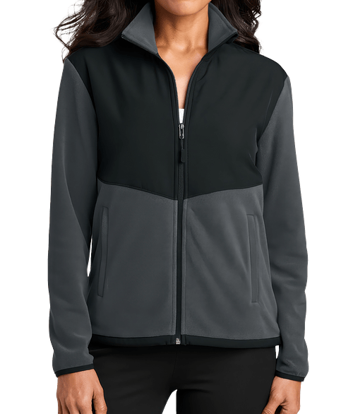 Port Authority Women’s Therma-Tek Fleece Jacket in Iron Grey / Black