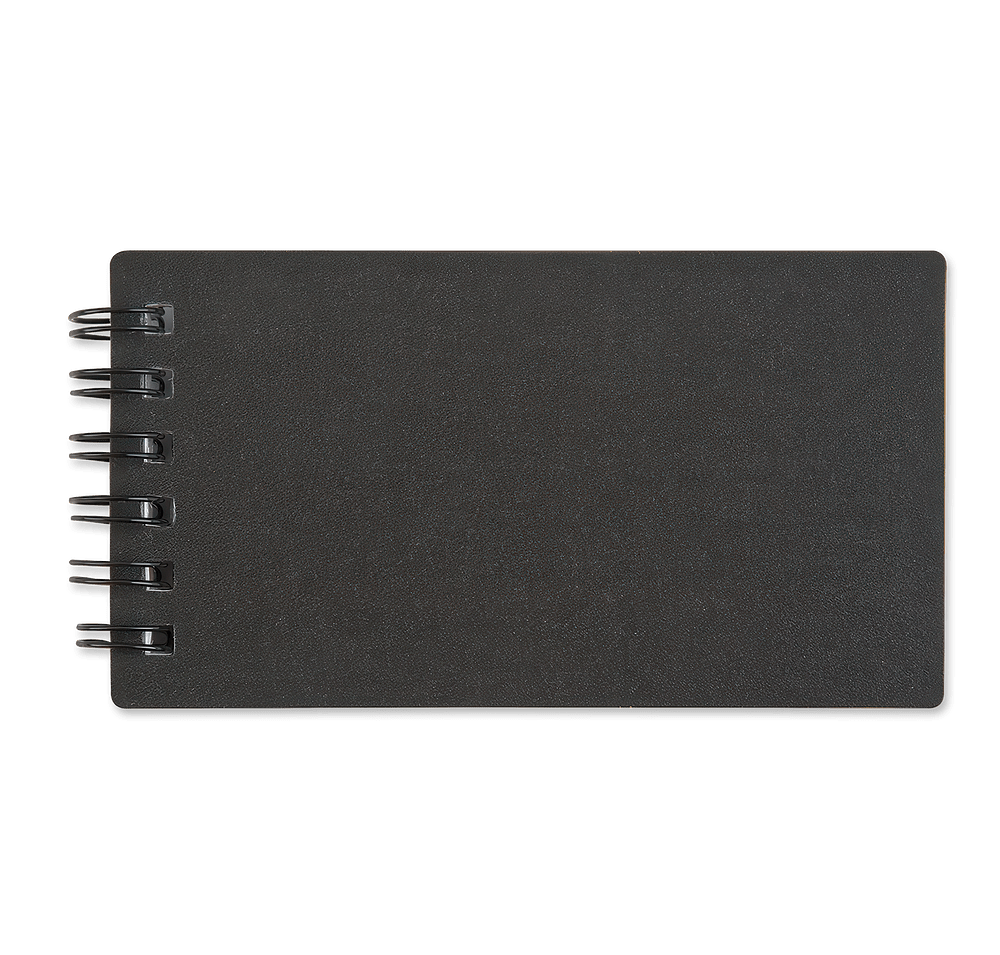 Mini Business Card Jotter Hard Cover Spiral Notebook-default