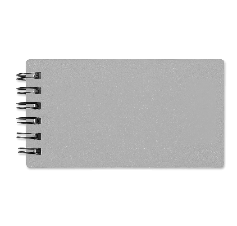 Mini Business Card Jotter Hard Cover Spiral Notebook-default