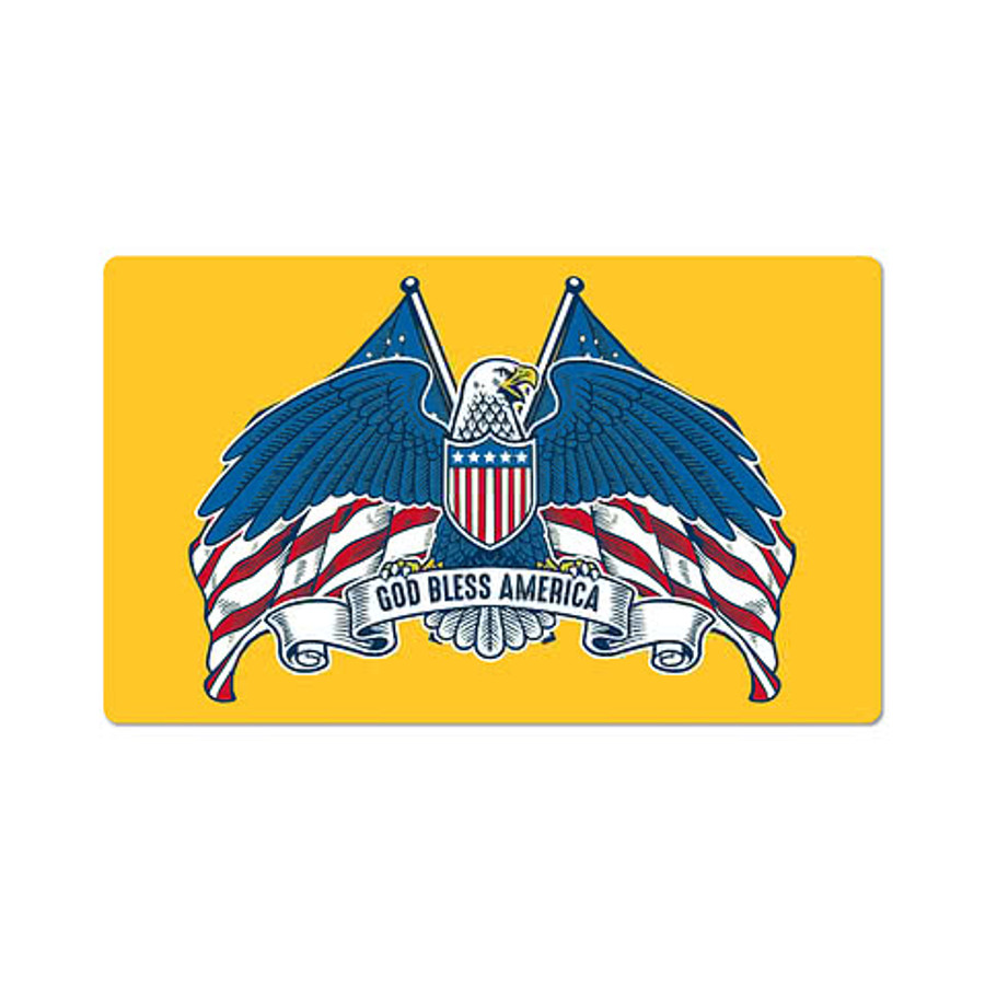 Full Color 5 in. x 3 in. Vinyl Round Corner Rectangle Sticker in White