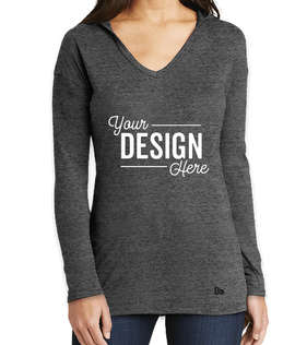 New Era Women's Tri-Blend Long Sleeve Hooded Performance Shirt