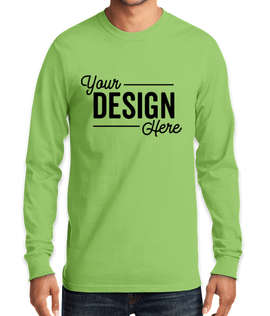 Port & Company Tall Essential Long Sleeve T-shirt - Color: Lime