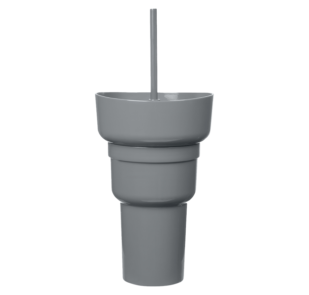1L Recycled PP Stadium Tumbler with Snack Bowl-default