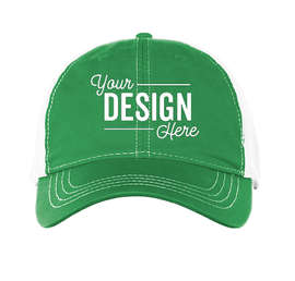 Pacific Headwear Vintage Snapback Trucker Hat - Color: Kelly / White / Kelly