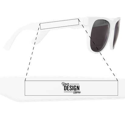 Solid Promotional Sunglasses - White / White